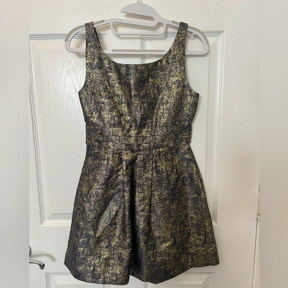 Moschino Cheap And Chic Women Gold Cocktail Dress 4 - Picture 2 of 4